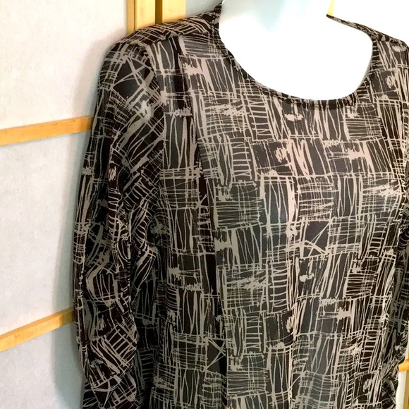 Wearable Art, Spirit House Midi Dress Stretchy Sheer Polyester, Size M - Picture 3 of 11